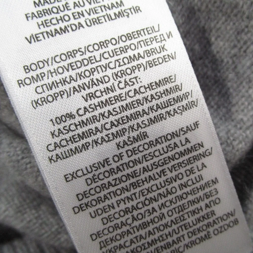 RLX Ralph Lauren Cashmere Raiders Quarter Zip Sweater Grey XL 785A54526005